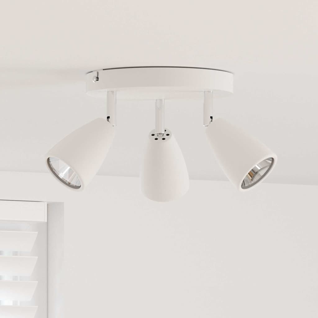 vidaXL Plafondspot met schijnwerpers Wit 25.5 x 8 x 16 cm Metaal