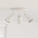 vidaXL Plafondspot met schijnwerpers Wit 25.5 x 8 x 16 cm Metaal