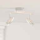 vidaXL Plafondspot met schijnwerpers Nikkel 27 x 10 x 12 cm Metaal