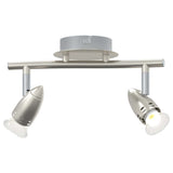 vidaXL Plafondspot met schijnwerpers Nikkel 27 x 10 x 12 cm Metaal