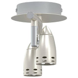 vidaXL Plafondspot met schijnwerpers Nikkel 27 x 10 x 12 cm Metaal