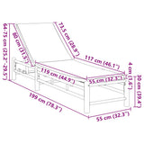 vidaXL Ligbed 55x199x30 cm bamboe