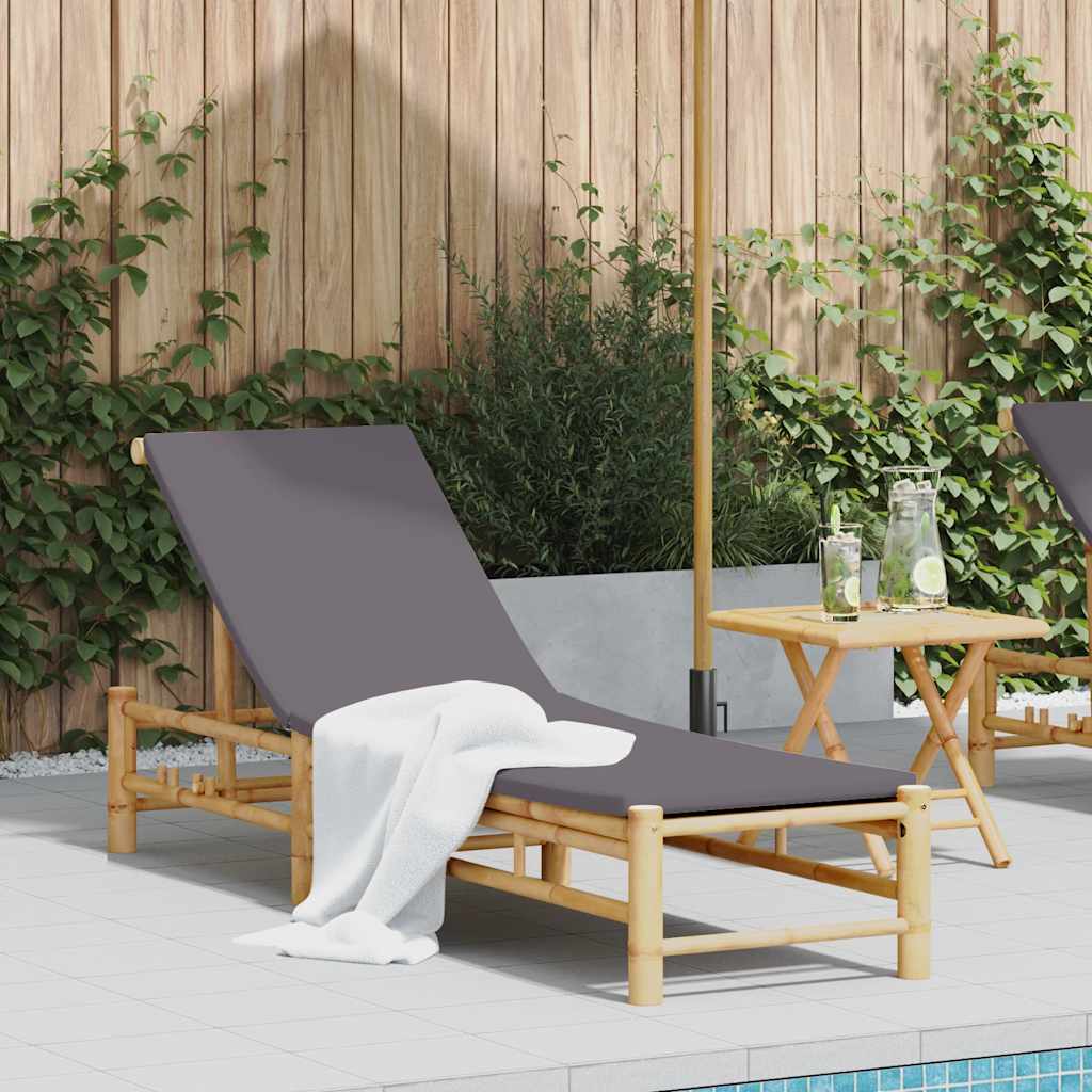 vidaXL Ligbed 55x199x30 cm bamboe
