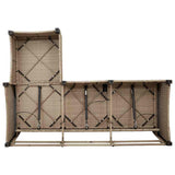 vidaXL Adjustable Garden Sofa with Cushions L-shaped Poly Rattan Black