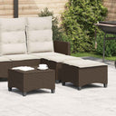vidaXL Tuinkrukken met kussens 2 st 55x55x36 cm poly rattan zwart