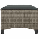 vidaXL Tuinkrukken met kussens 2 st 55x55x36 cm poly rattan zwart