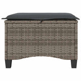 vidaXL Tuinkrukken met kussens 2 st 55x55x36 cm poly rattan zwart