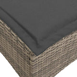 vidaXL Tuinkrukken met kussens 2 st 55x55x36 cm poly rattan zwart