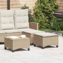 vidaXL Tuinkrukken met kussens 2 st 55x55x36 cm poly rattan zwart