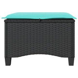 vidaXL Tuinkrukken met kussens 2 st 55x55x36 cm poly rattan zwart