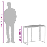 vidaXL Tuintafel inklapbaar 90x51x75 cm poly rattan zwart