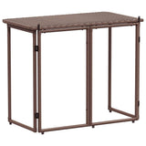 vidaXL Tuintafel inklapbaar 90x51x75 cm poly rattan zwart