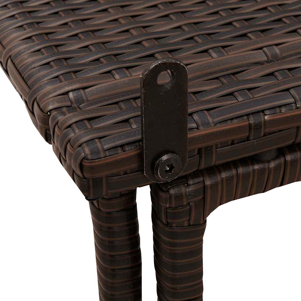 vidaXL Tuintafel inklapbaar 90x51x75 cm poly rattan zwart
