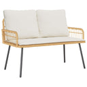 vidaXL Tuinstoel met kussens poly rattan zwart
