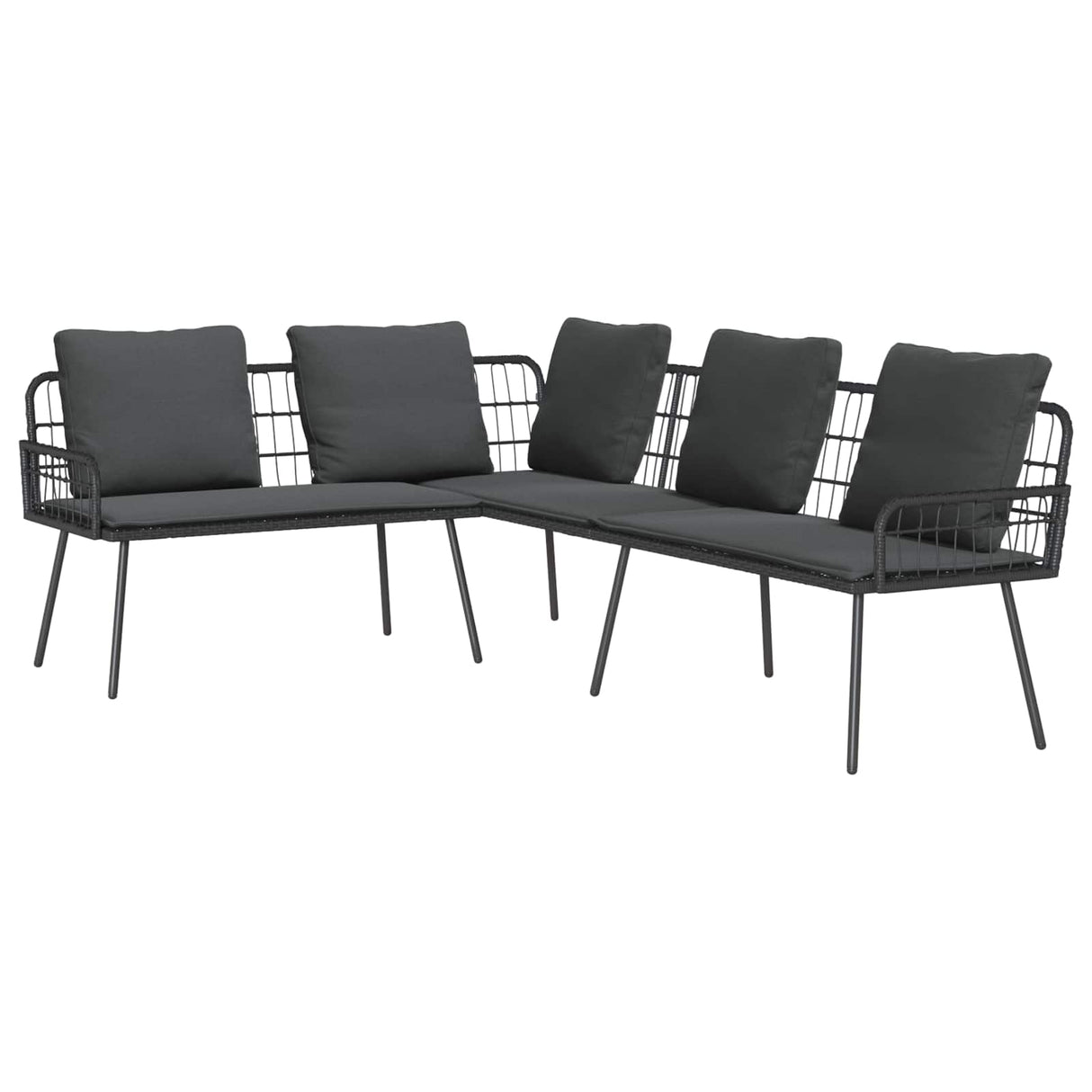 vidaXL Bank met kussen Grijs 61.5 x 123 x 82cm Metaal