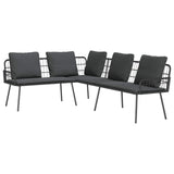 vidaXL Bank met kussen Grijs 61.5 x 123 x 82cm Metaal