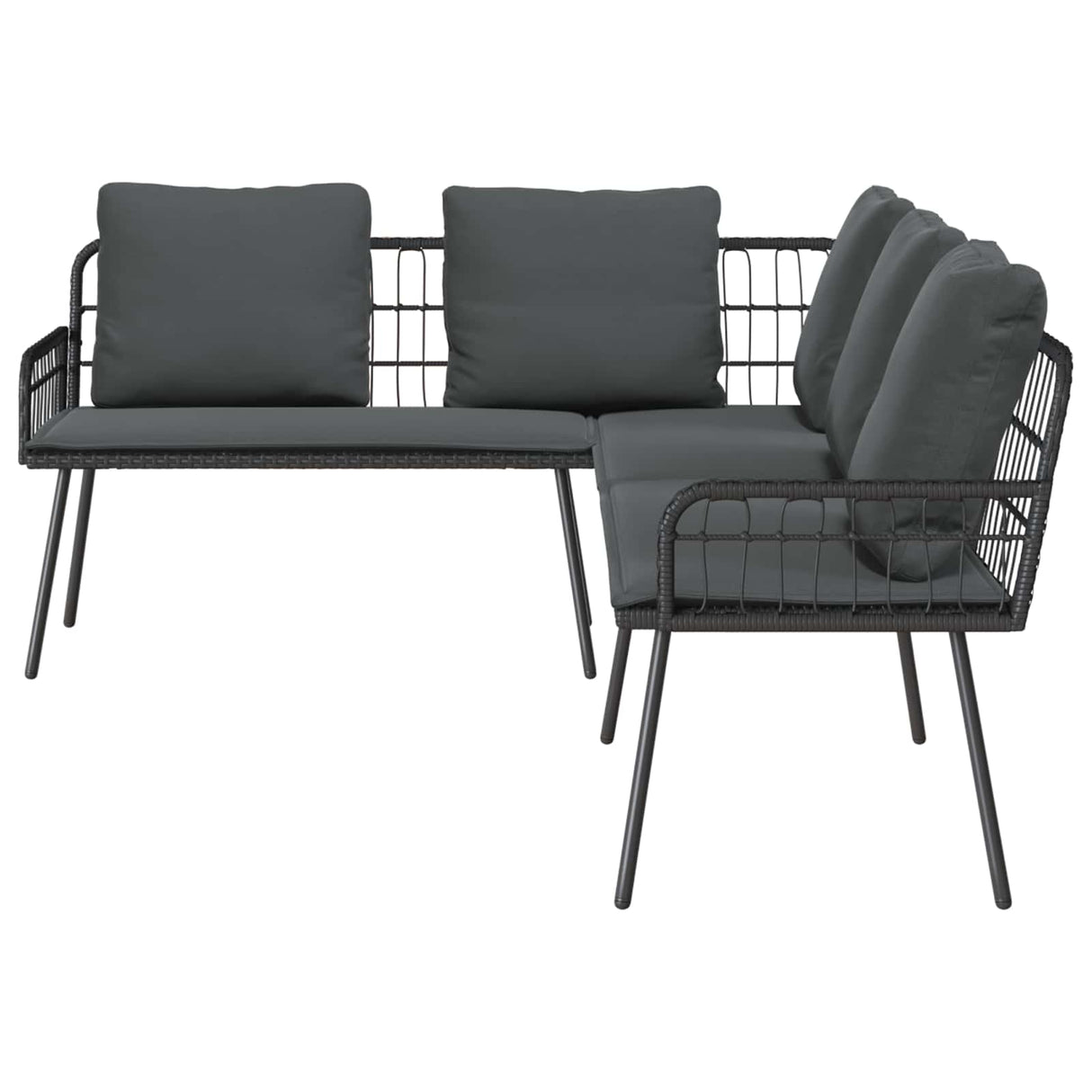 vidaXL Bank met kussen Grijs 61.5 x 123 x 82cm Metaal