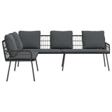 vidaXL Bank met kussen Grijs 61.5 x 123 x 82cm Metaal