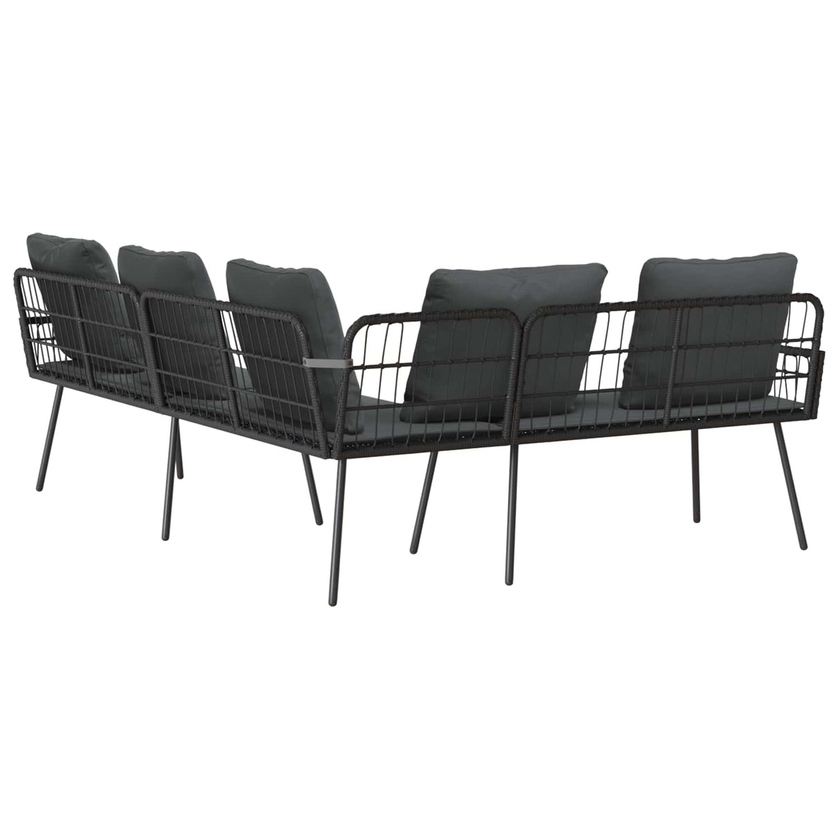 vidaXL Bank met kussen Grijs 61.5 x 123 x 82cm Metaal