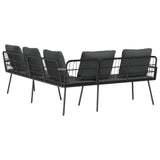 vidaXL Bank met kussen Grijs 61.5 x 123 x 82cm Metaal