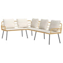 vidaXL Bank met kussen Grijs 61.5 x 123 x 82cm Metaal