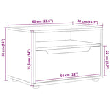 vidaXL Tv-meubel VISNES 60x40x38 cm bewerkt hout wit