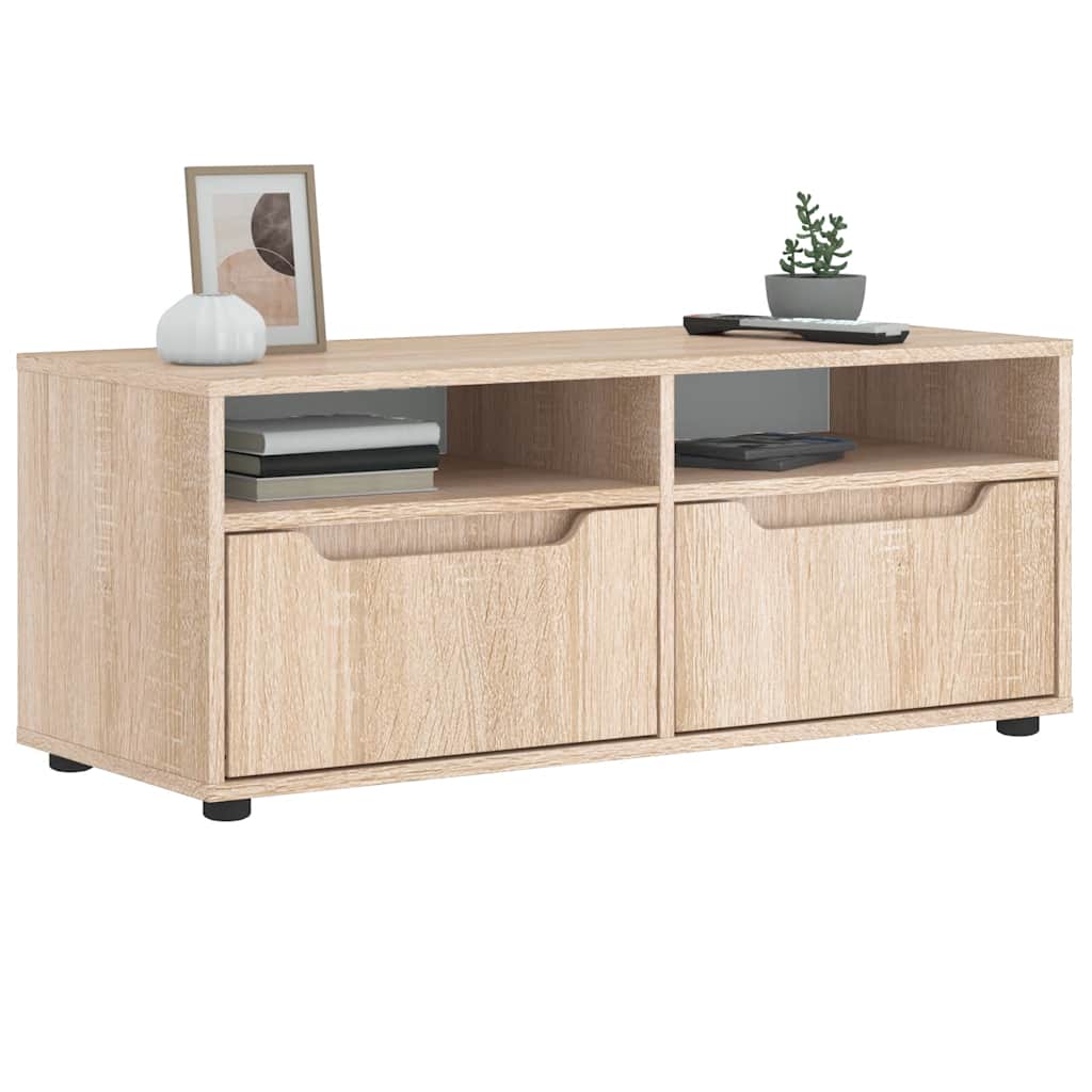 vidaXL Tv-meubel VISNES 100x40x38 cm bewerkt hout wit