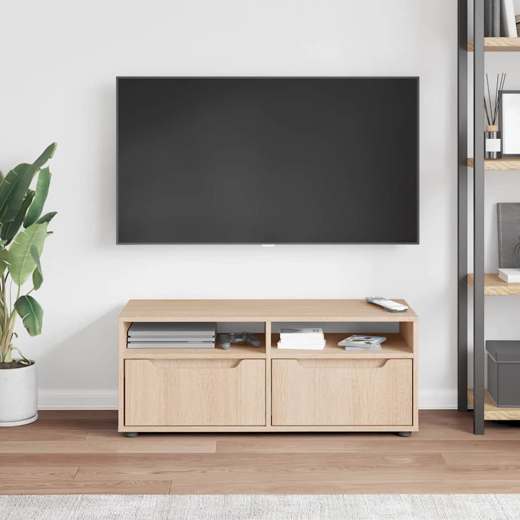 vidaXL Tv-meubel VISNES 100x40x38 cm bewerkt hout wit