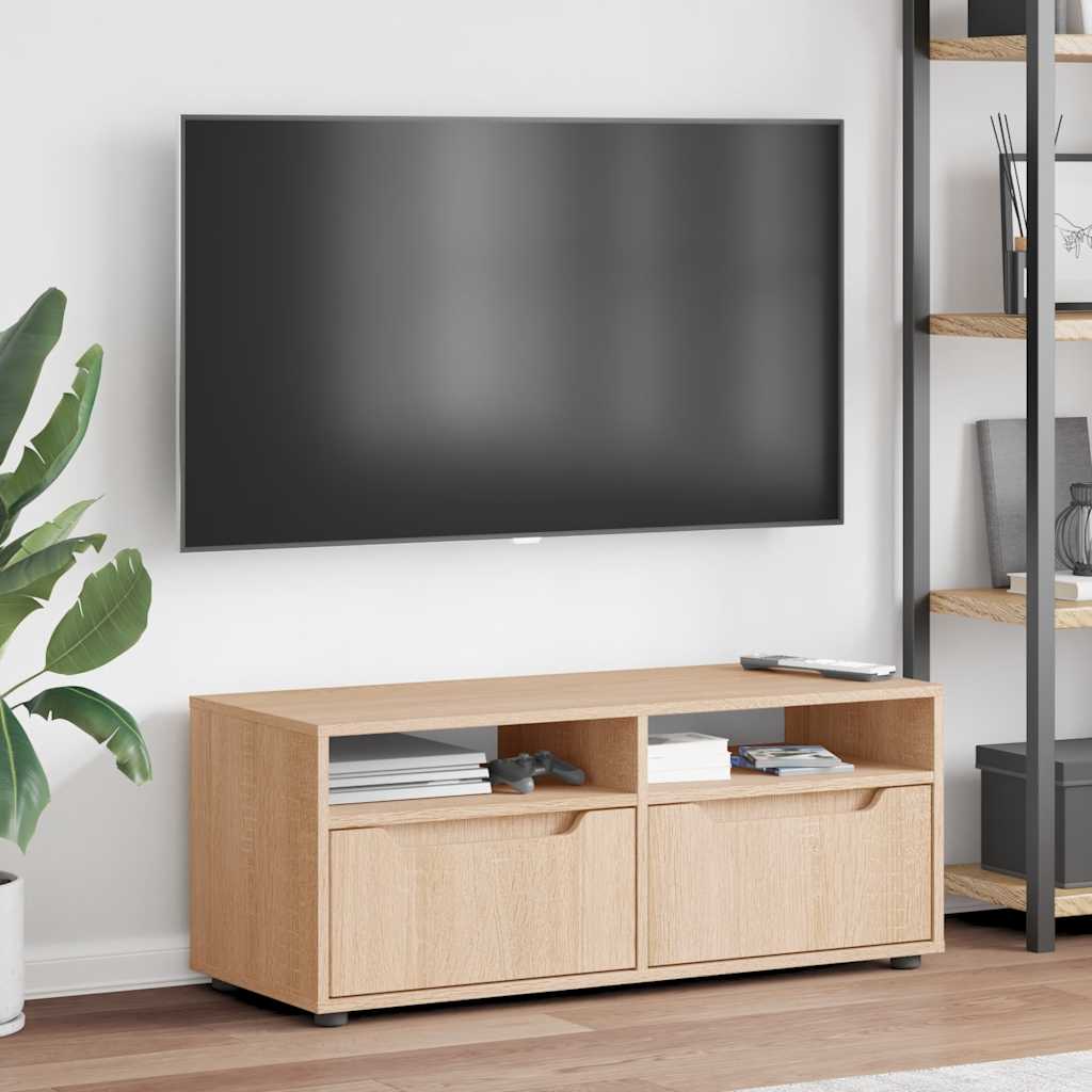 vidaXL Tv-meubel VISNES 100x40x38 cm bewerkt hout wit