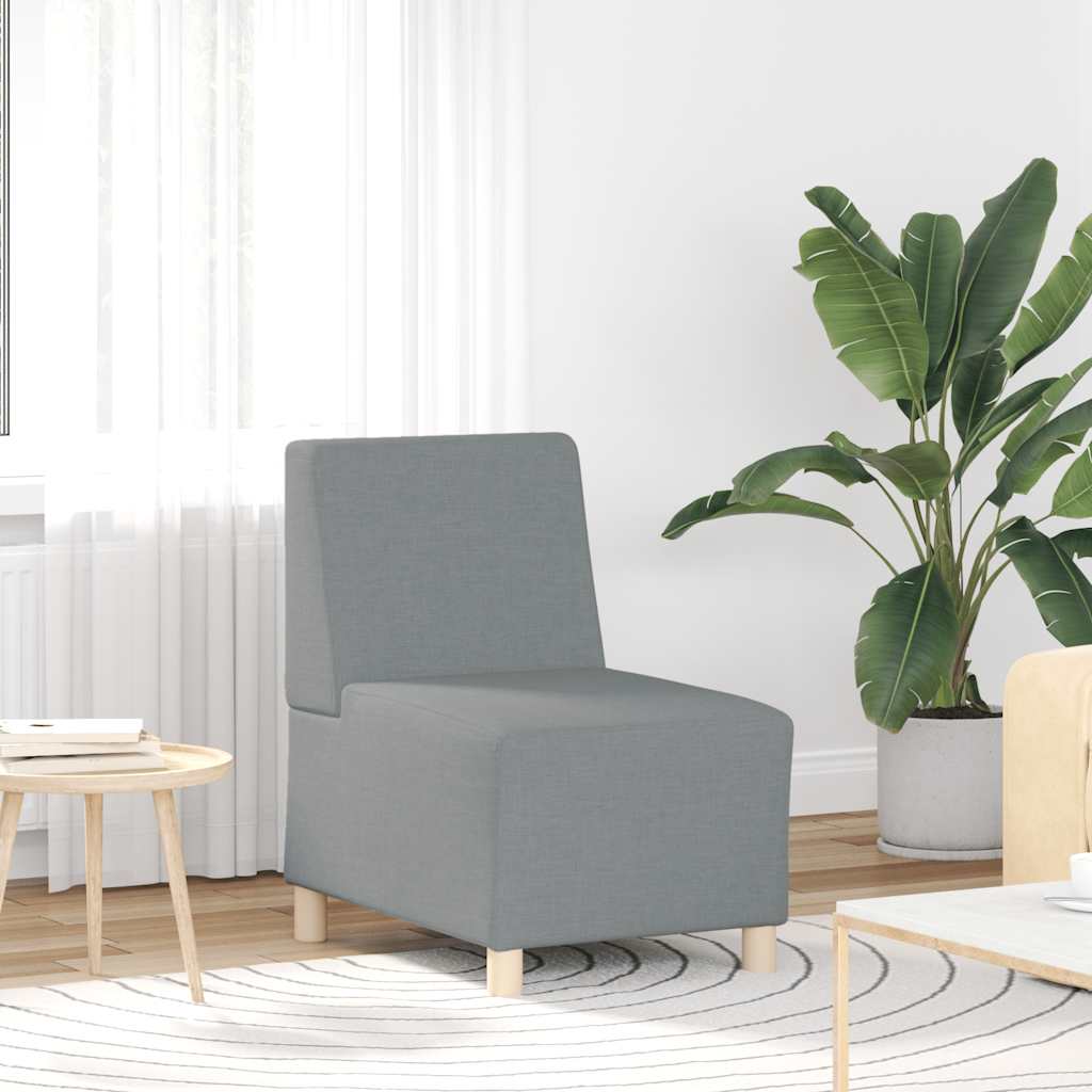 vidaXL Modulaire Sofa Eenheid Armless 2 pcs Lichtgrijs 55 x 74 x 82 cm