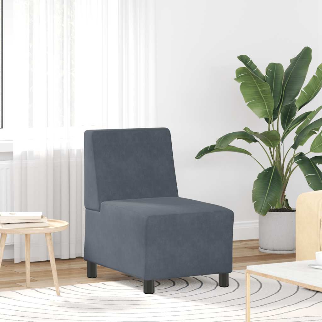 vidaXL Modulaire Sofa Eenheid Armless 2 pcs Lichtgrijs 55 x 74 x 82 cm