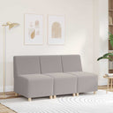 vidaXL Modulaire Sofa Eenheid Armless 2 pcs Beige 55 x 74 x 82 cm