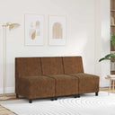 vidaXL Modulaire Sofa Eenheid Armless 2 pcs Bruin 55 x 74 x 82 cm