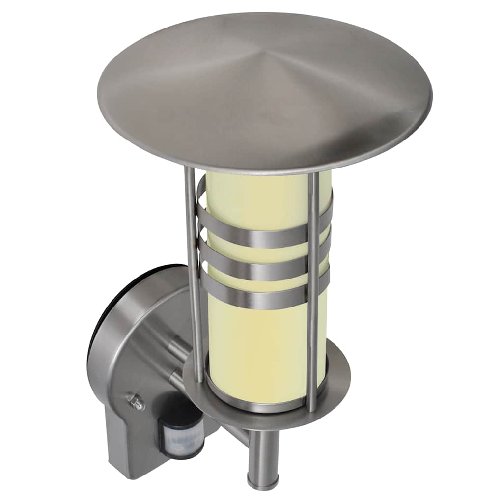 Pagode vormige RVS wandlamp met bewegingssensor
