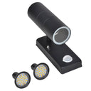 Wall light with sensor LED cylindrical stainless steel black