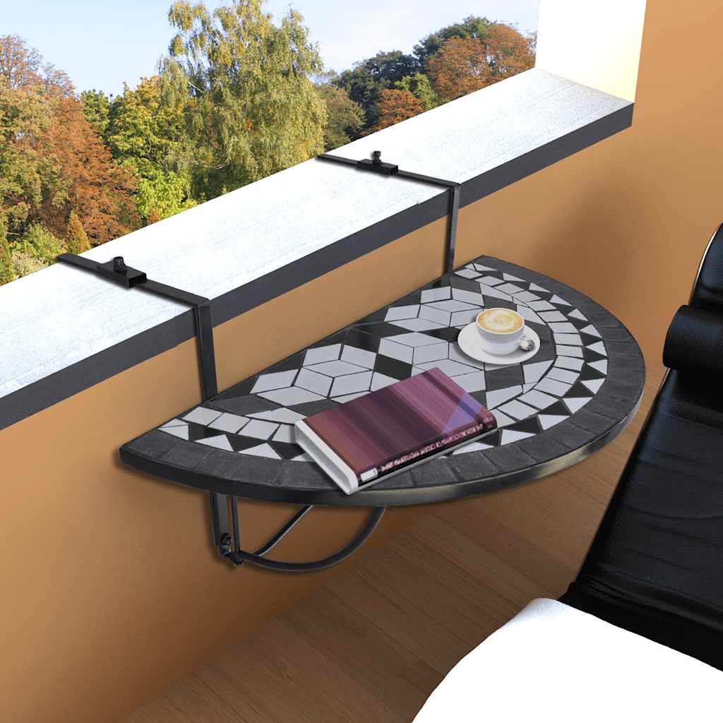 vidaXL Balkontafel hangend mozaïek terracottakleurig