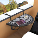 vidaXL Balkontafel hangend mozaïek terracottakleurig