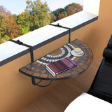 vidaXL Balkontafel hangend mozaïek terracottakleurig
