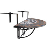 vidaXL Balkontafel hangend mozaïek terracottakleurig