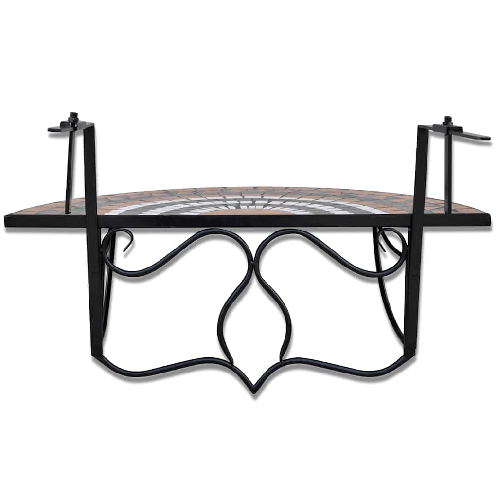 vidaXL Balkontafel hangend mozaïek terracottakleurig