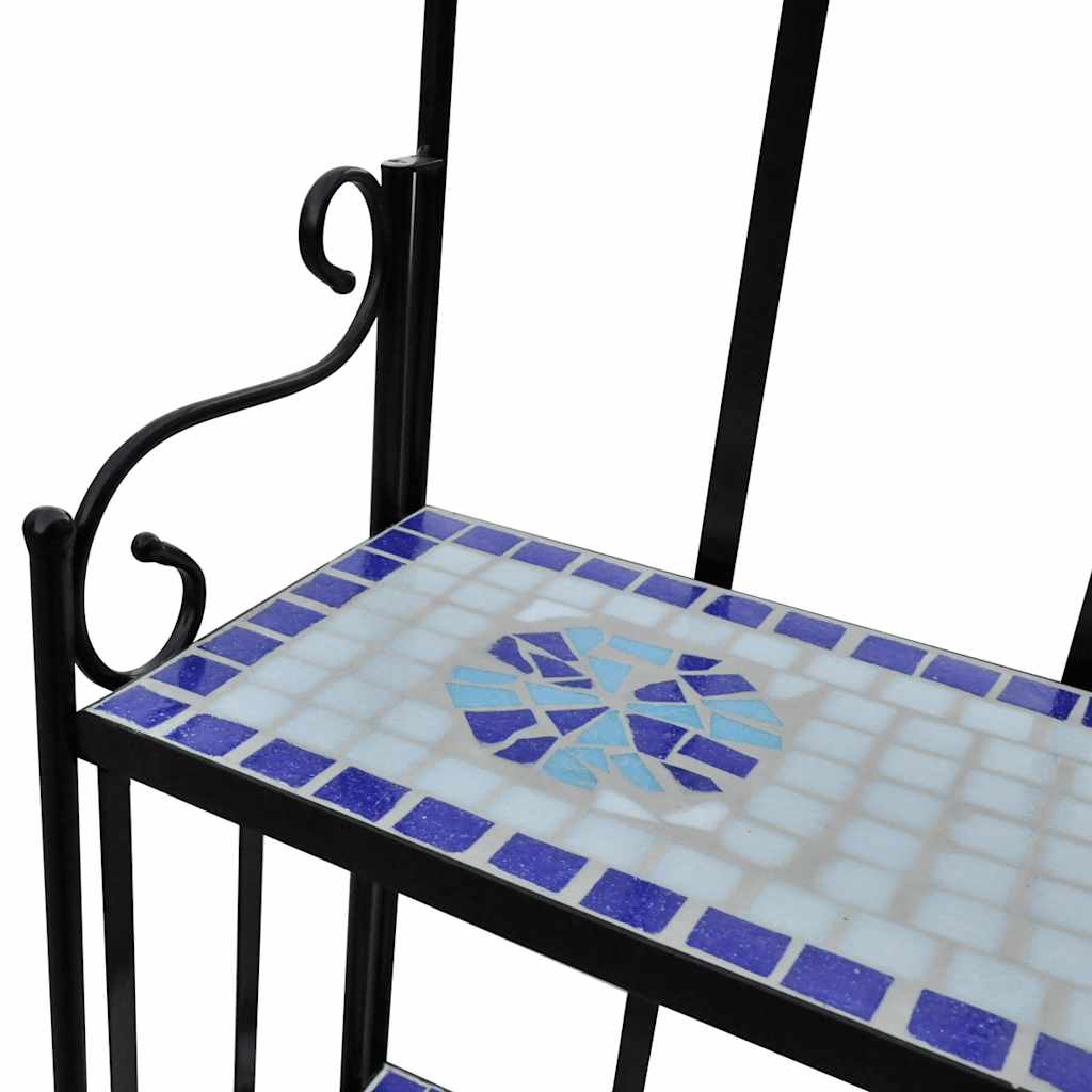 vidaXL Plantenstandaard met 3 verdiepingen mozaïek terracotta