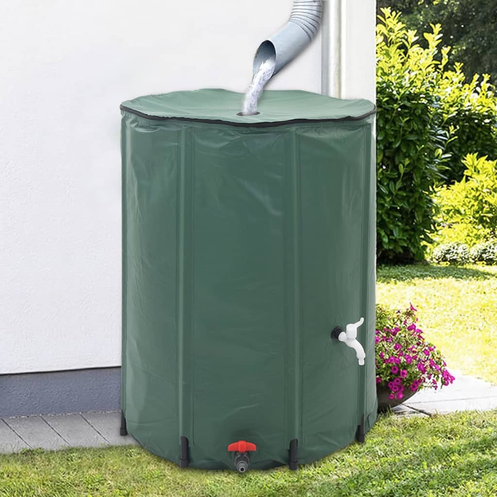 vidaXL Regenton inklapbaar met tap 1350 L