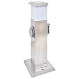 Buitenstopcontact op zuil met lamp (zwart)