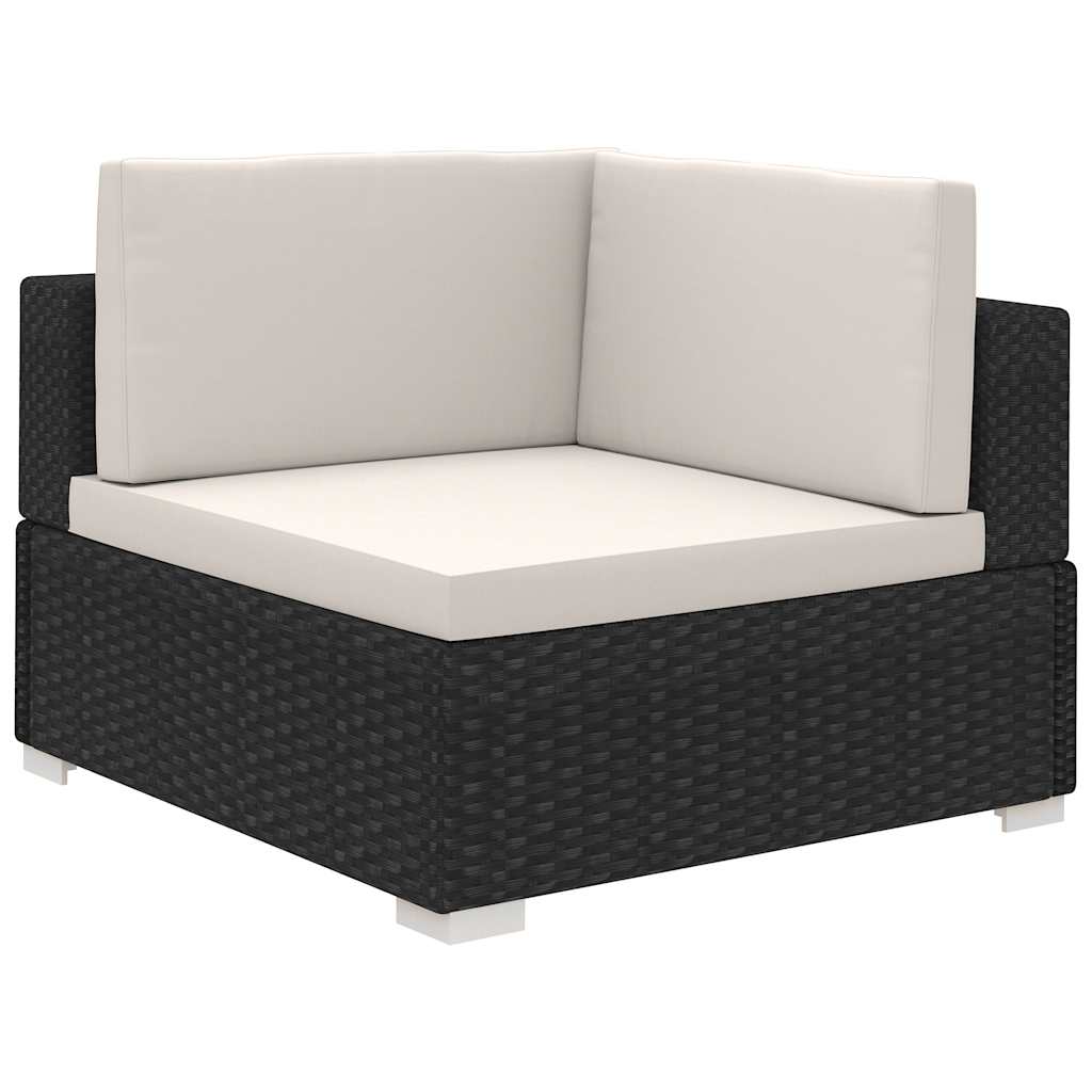 vidaXL 6-delige Loungeset met kussens poly rattan bruin