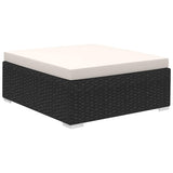 vidaXL 6-delige Loungeset met kussens poly rattan bruin