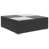 vidaXL 6-delige Loungeset met kussens poly rattan bruin