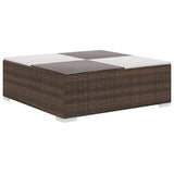 vidaXL 8-piece Lounge Set with Cushions Poly Rattan Brown