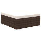 vidaXL 12-delige Loungeset met kussens poly rattan bruin