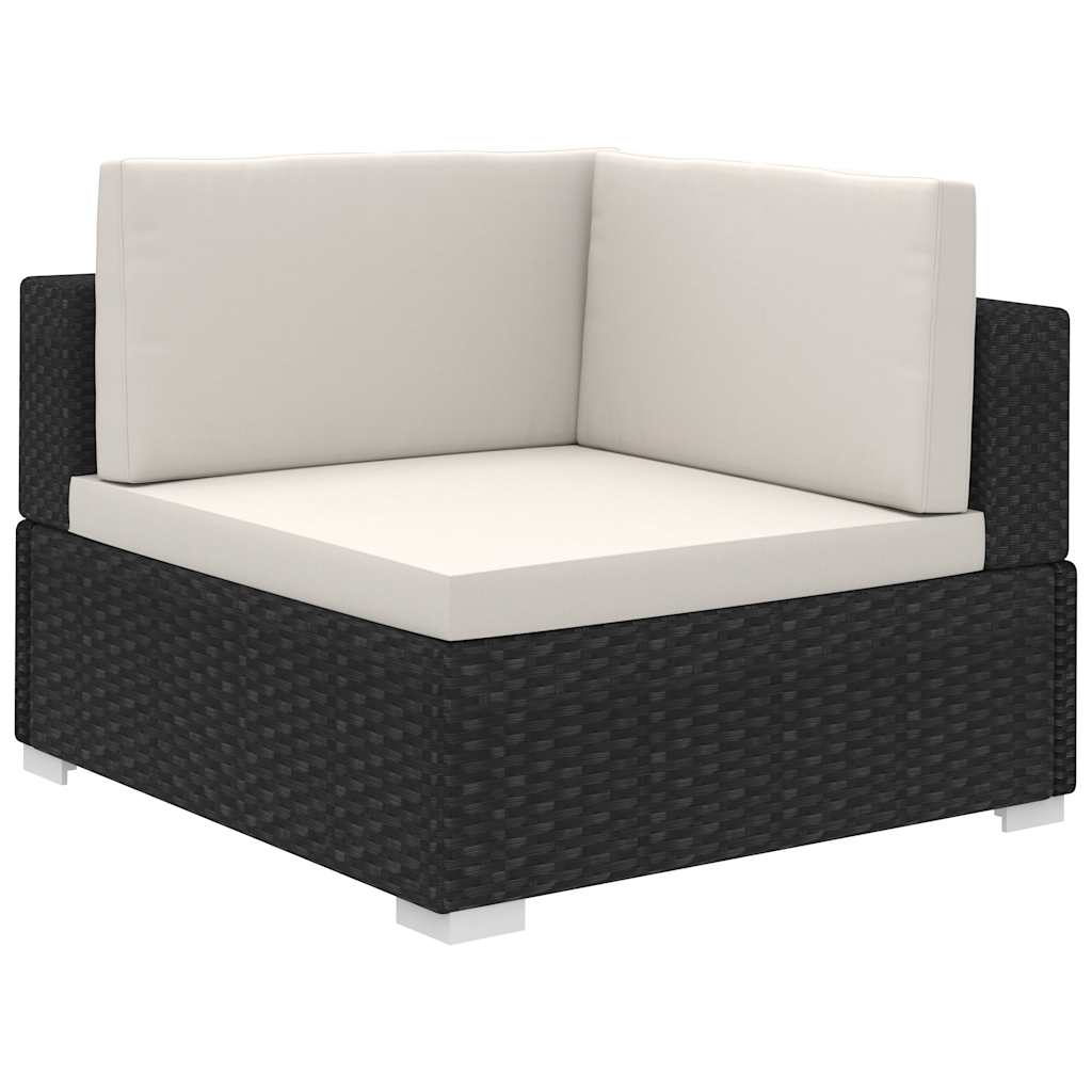 vidaXL 6-delige Loungeset met kussens poly rattan bruin