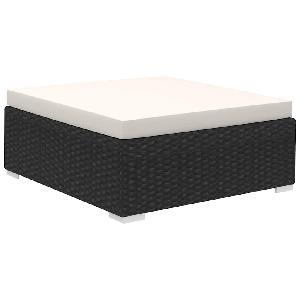 vidaXL 6-delige Loungeset met kussens poly rattan bruin